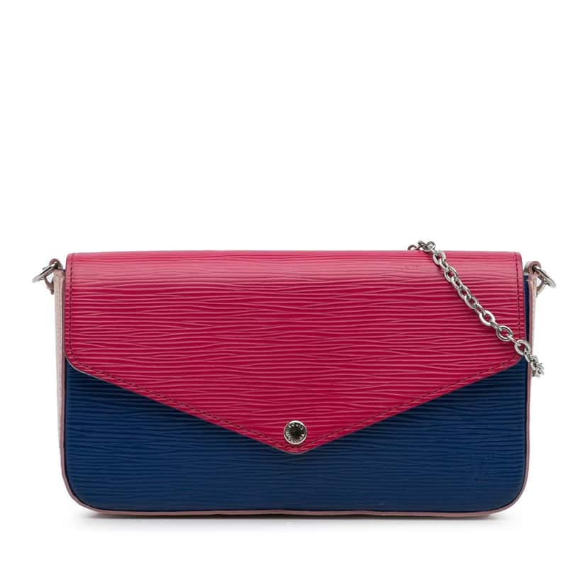 Louis Vuitton Epi Tricolor Pochette Felicie Pink Leather Good condition - Front View