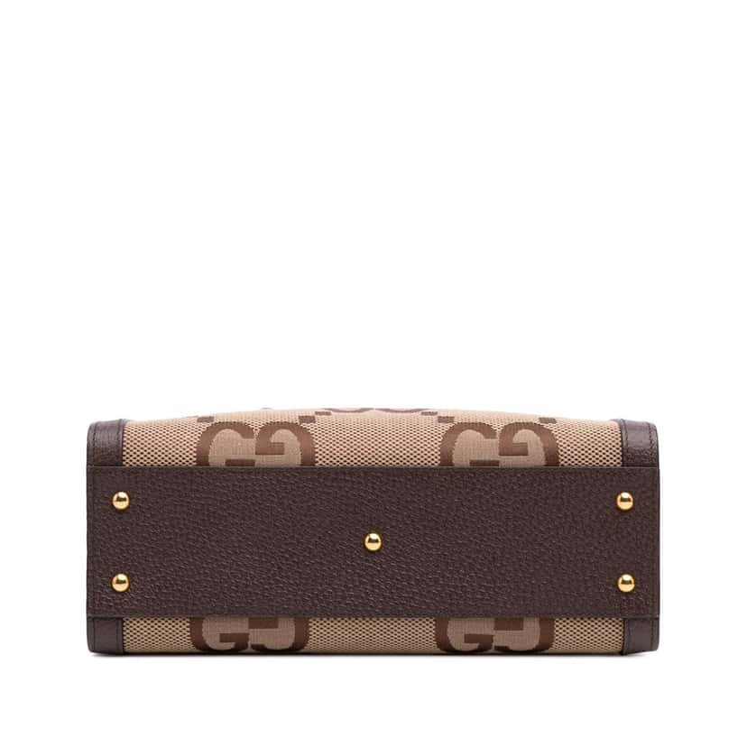 Gucci Medium Jumbo GG Canvas Bamboo Diana Satchel Brown Canvas Good condition - Inside View