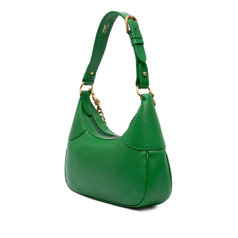 Gucci Small Leather Aphrodite Satchel Green Leather Good condition - Back View
