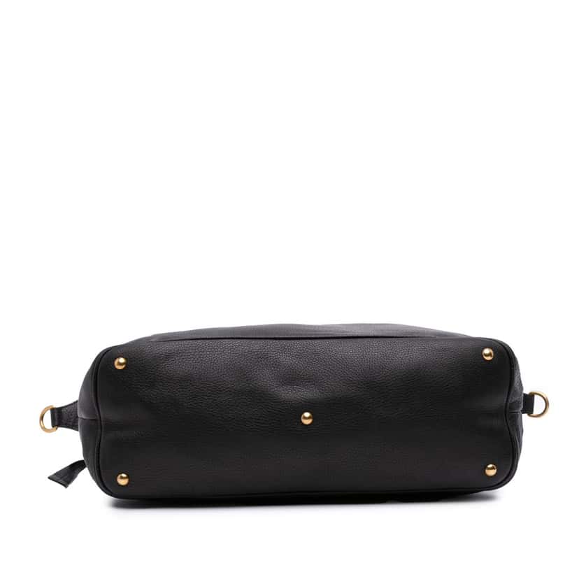 Gucci Leather Twill Satchel Black Leather Good condition - Inside View