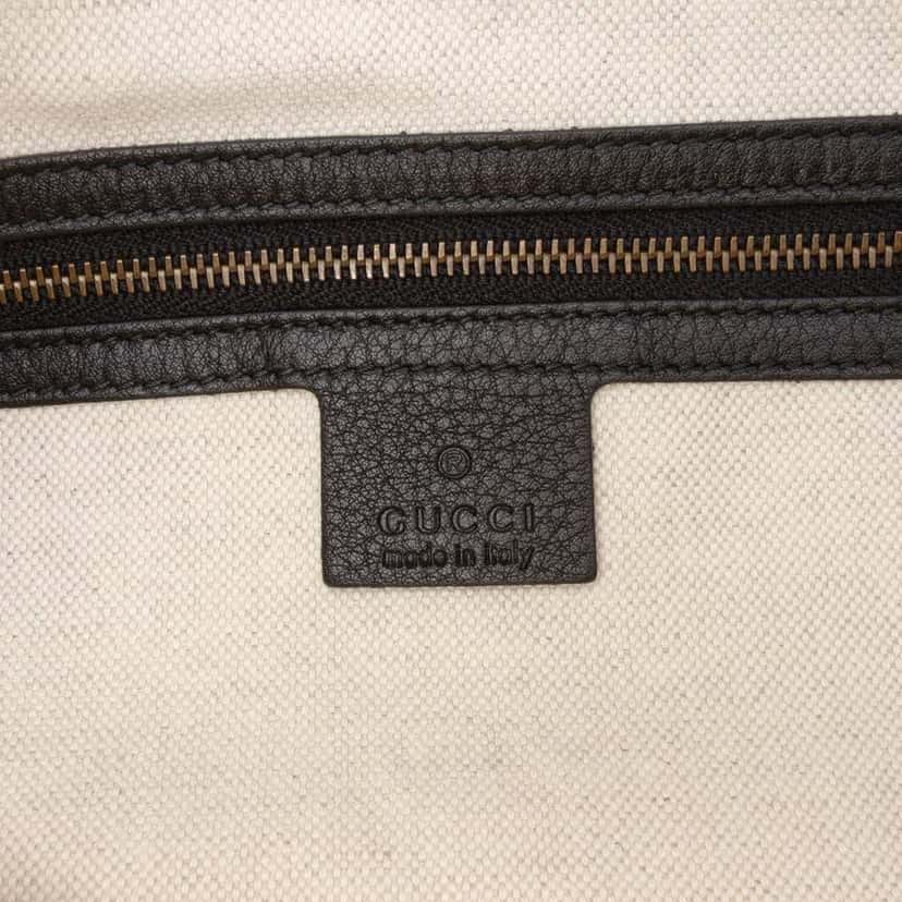 Gucci Leather Twill Satchel Black Leather Good condition - Box View