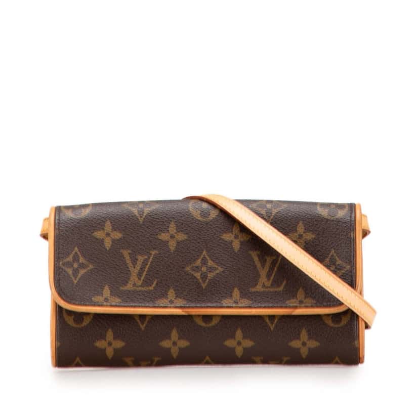 Louis Vuitton Monogram Pochette Twin PM Brown Canvas Very good condition - Front View
