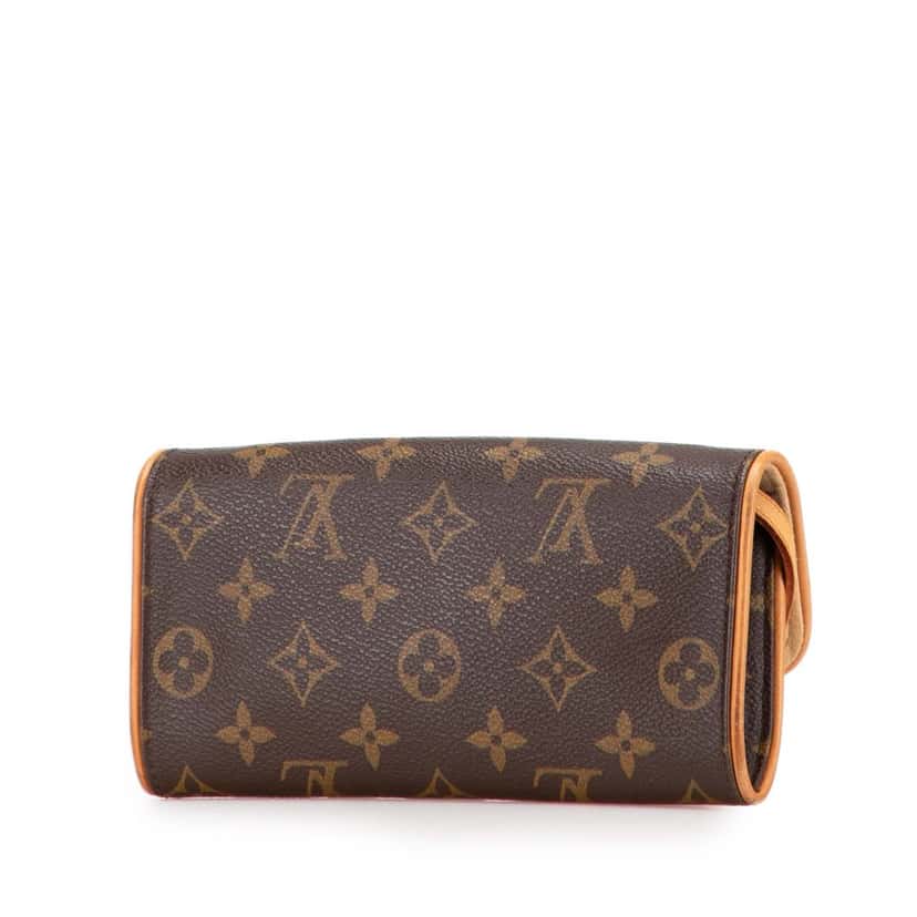 Louis Vuitton Monogram Pochette Twin PM Brown Canvas Very good condition - Back View