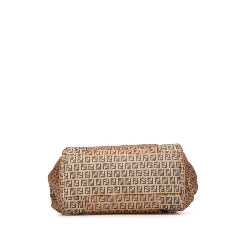 Fendi Zucchino Nylon and Spalmati Grande Pillow Tote Brown Very good condition - Inside View