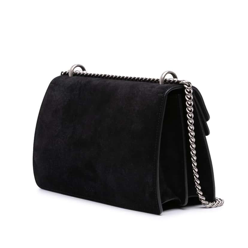 Gucci Small Velvet Dionysus Shoulder Bag Black Velvet Good condition - Back View