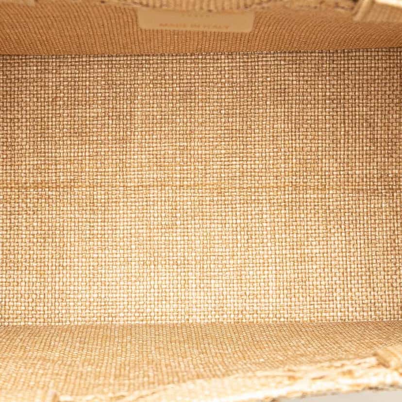 Dior Small Raffia Cannage Book Tote Brown Good condition - Model View
