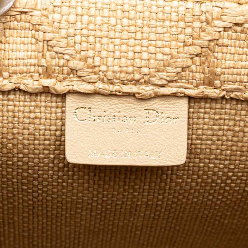 Dior Small Raffia Cannage Book Tote Brown Good condition - Box View
