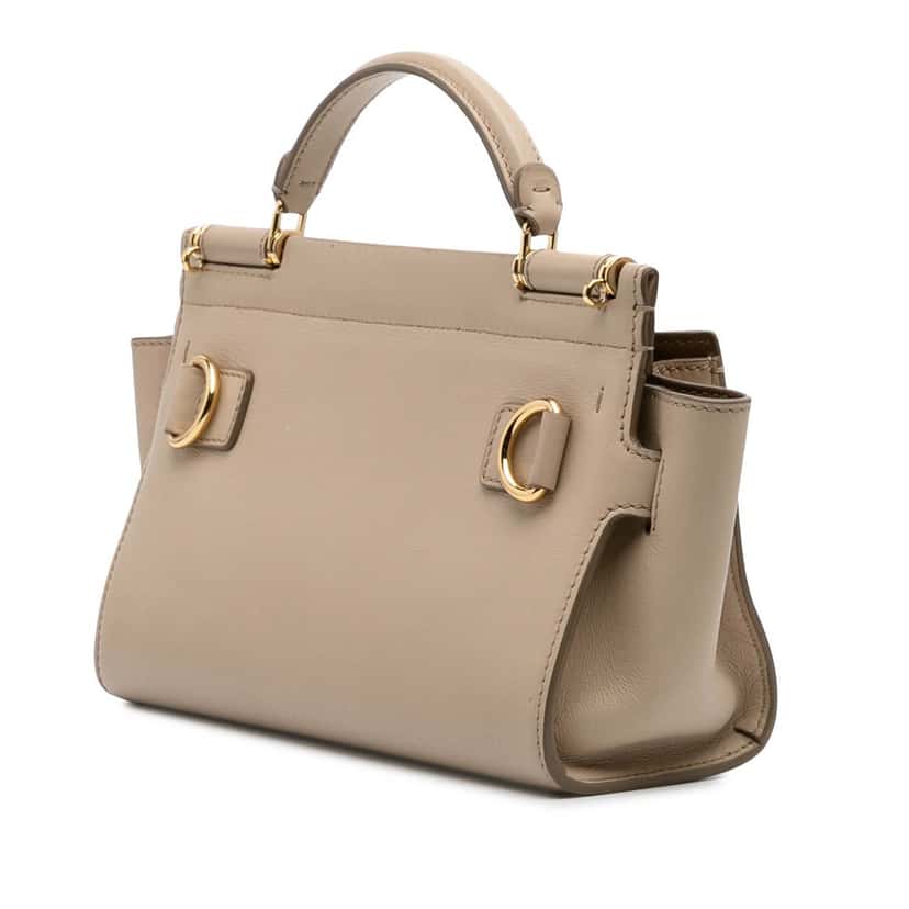 Dolce & Gabbana Small Soft Calfskin Sicily 62 Brown Leather Good condition - Back View