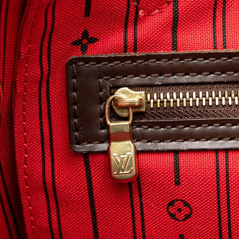 Louis Vuitton Damier Ebene Neverfull MM Brown Canvas Good condition - Box View