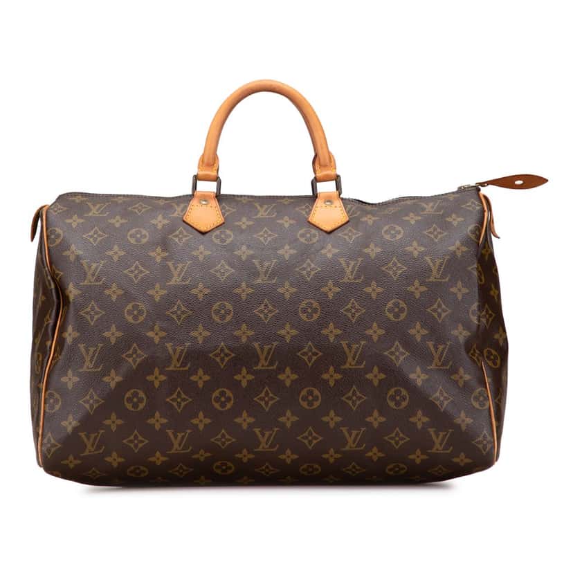 Louis Vuitton Monogram Speedy 40 Brown Canvas Fair condition - Front View