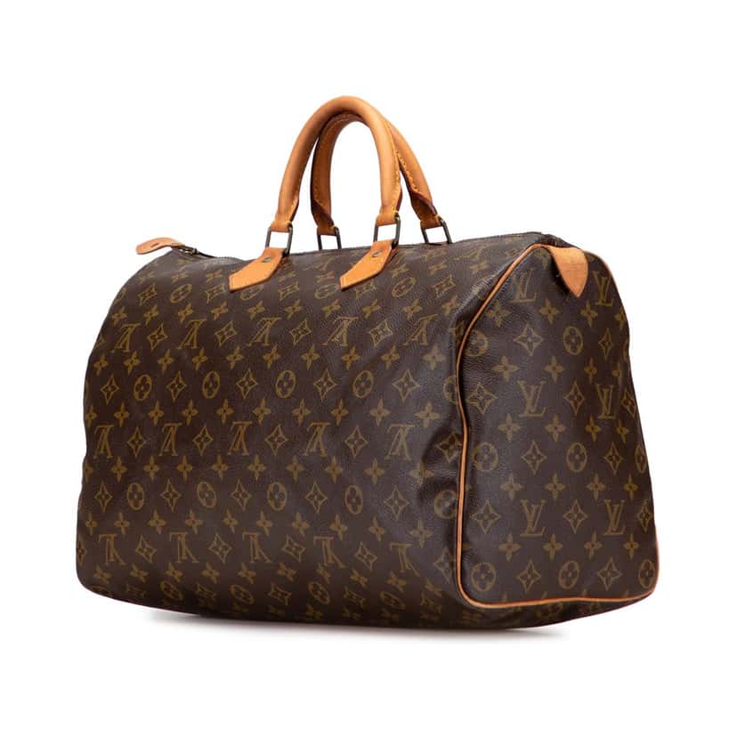 Louis Vuitton Monogram Speedy 40 Brown Canvas Fair condition - Back View