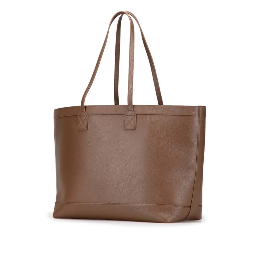 Burberry Medium Grained Calfskin London Tote Brown Leather Good condition - Back View