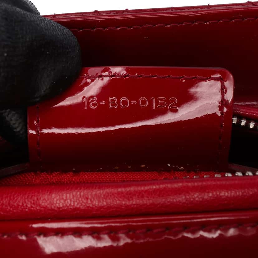 Dior Medium Patent Cannage Lady Dior Red Leather Good condition - Box View