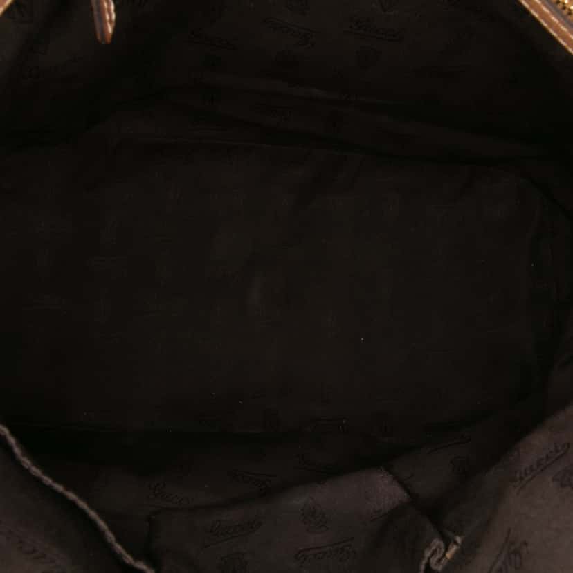 Gucci Medium GG Canvas Charm Dome Satchel Brown Canvas Good condition - Model View