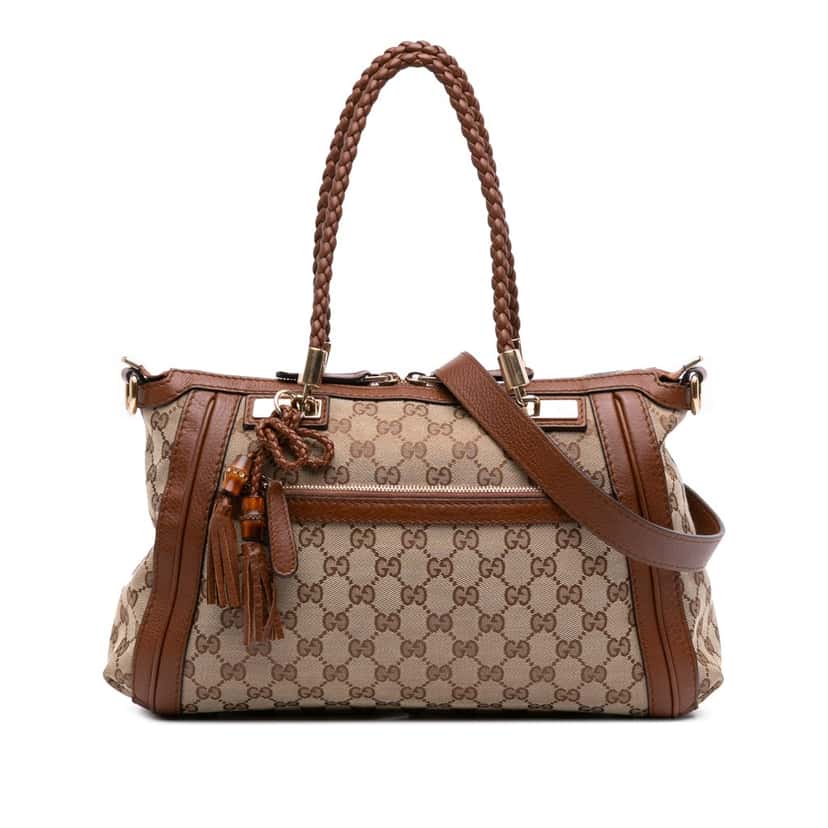 Gucci GG Canvas Bella Satchel Brown Canvas Good condition - Front View