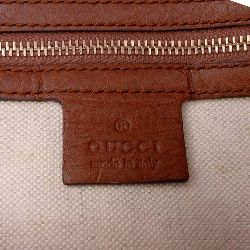 Gucci GG Canvas Bella Satchel Brown Canvas Good condition - Box View