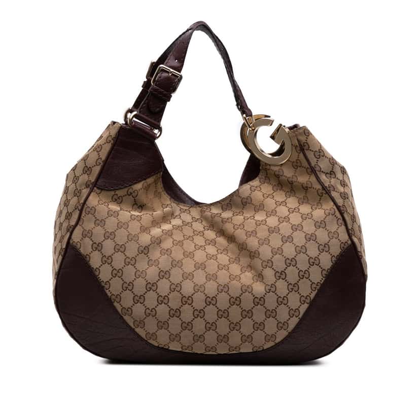 Gucci GG Canvas Charlotte Tote Brown Canvas Good condition - Front View