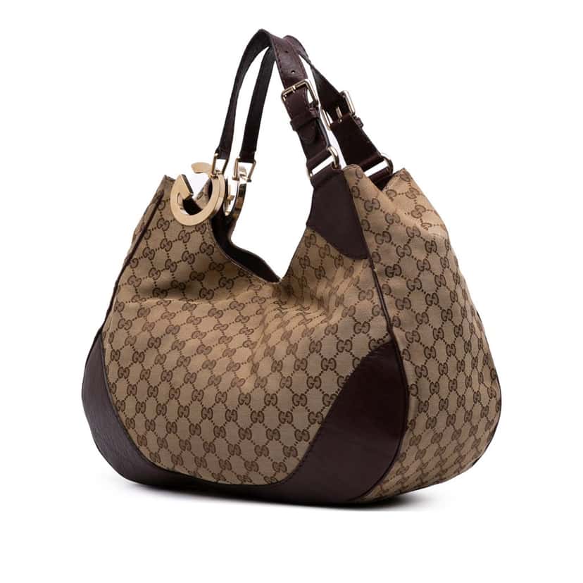 Gucci GG Canvas Charlotte Tote Brown Canvas Good condition - Back View