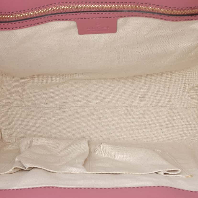 Gucci Large Guccissima Emily Shoulder Bag Pink Leather Good condition - Model View