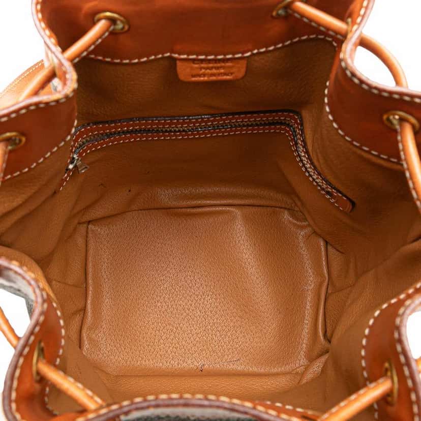 Celine Macadam Coated Canvas Drawstring Bucket Bag Brown Canvas Good condition - Model View