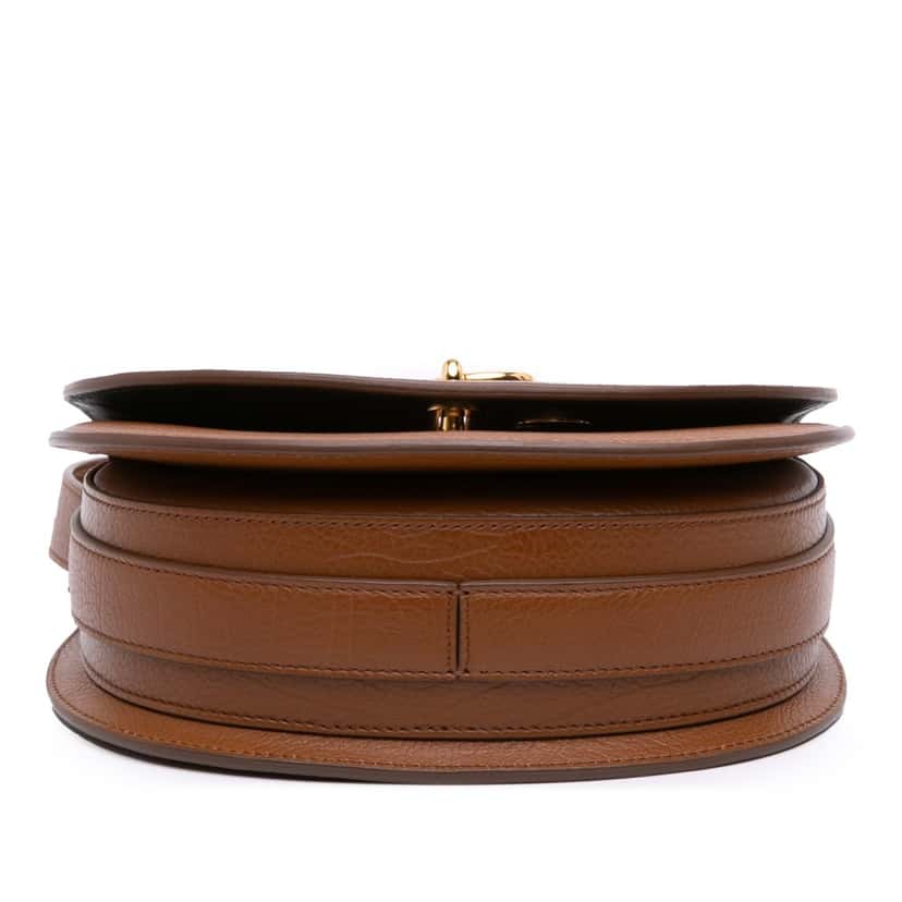 Burberry Small Grained Calfskin Rocking Horse Crossbody Brown Leather Good condition - Inside View