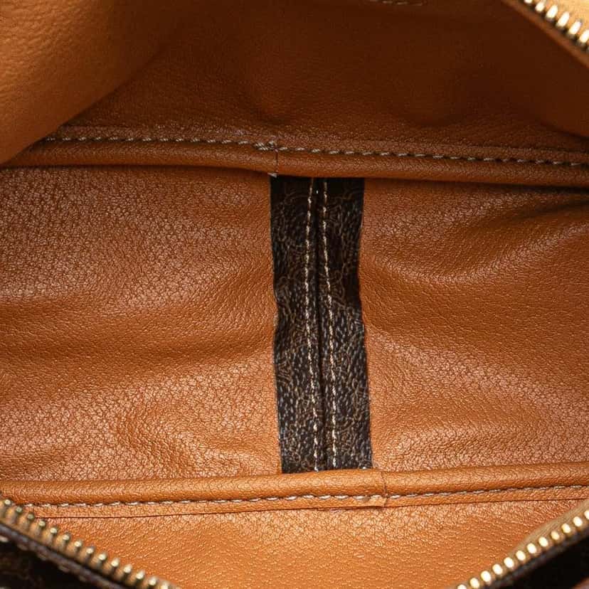 Celine Macadam Coated Canvas Satchel Brown Canvas Very good condition - Model View