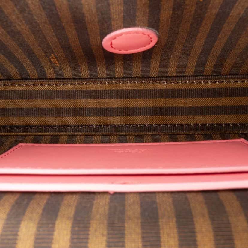 Fendi Satin Phone Pouch Baguette Satchel Pink Satin Good condition - Model View