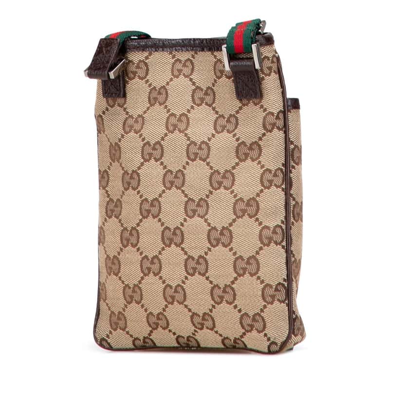 Gucci GG Canvas Web Crossbody Brown Canvas Good condition - Back View