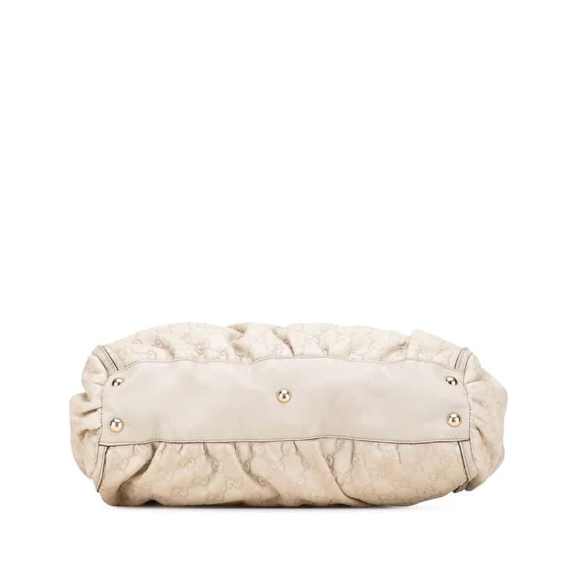 Gucci Guccissima Abbey D Ring Tote White Leather Good condition - Inside View