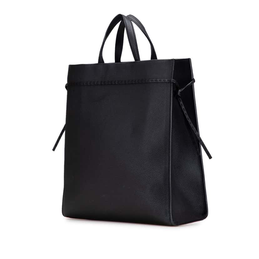 Fendi Medium Leather Roma Go To Shopper Satchel Black Leather Good condition - Back View
