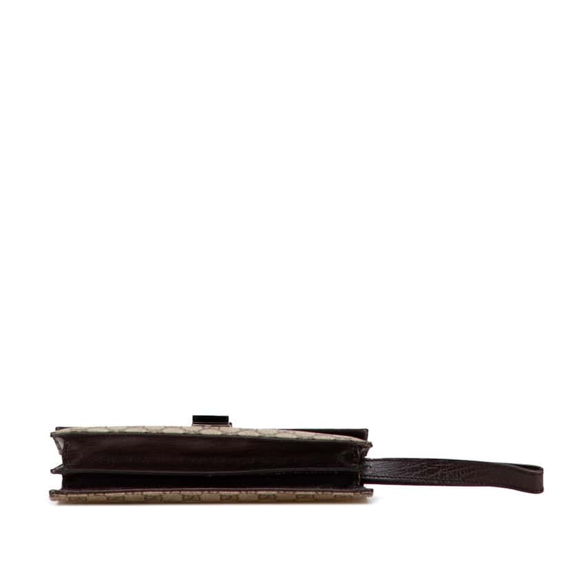 Gucci GG Supreme Clutch Brown Canvas Good condition - Inside View