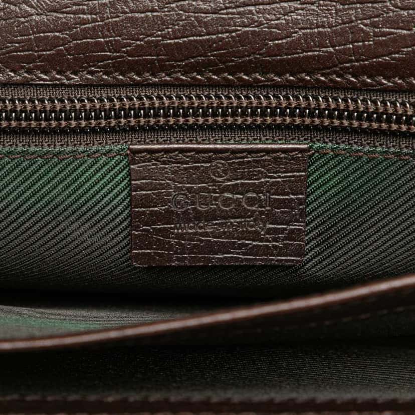 Gucci GG Supreme Clutch Brown Canvas Good condition - Box View
