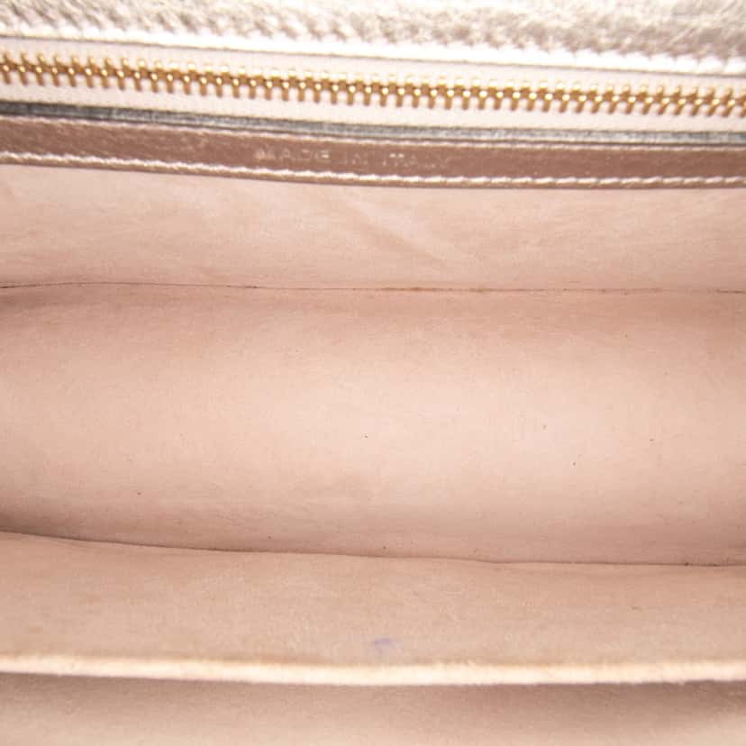 Dior Medium Metallic Grained Calfskin Diorama Flap Gold Leather Good condition - Model View