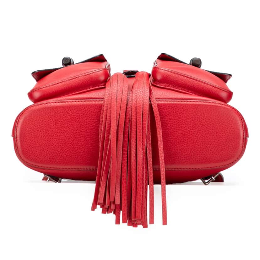 Gucci Leather Bamboo Tassel Backpack Red Leather Very good condition - Inside View