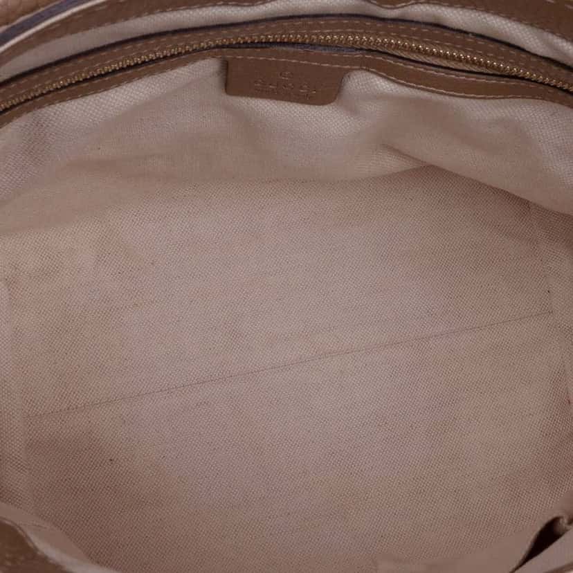 Gucci Leather Bella Satchel Gold Leather Good condition - Model View