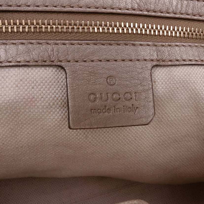 Gucci Leather Bella Satchel Gold Leather Good condition - Box View