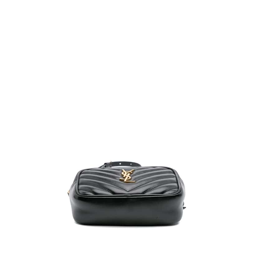 Saint Laurent Quilted Calfskin Tassel Lou Belt Bag Black Leather Good condition - Inside View