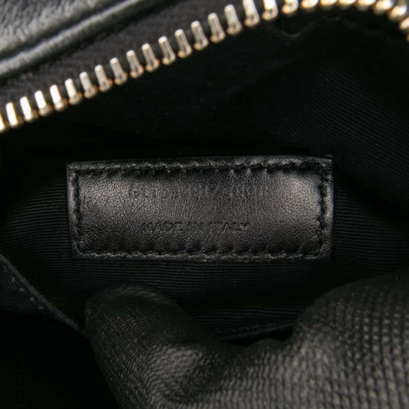 Saint Laurent Quilted Calfskin Tassel Lou Belt Bag Black Leather Good condition - Box View