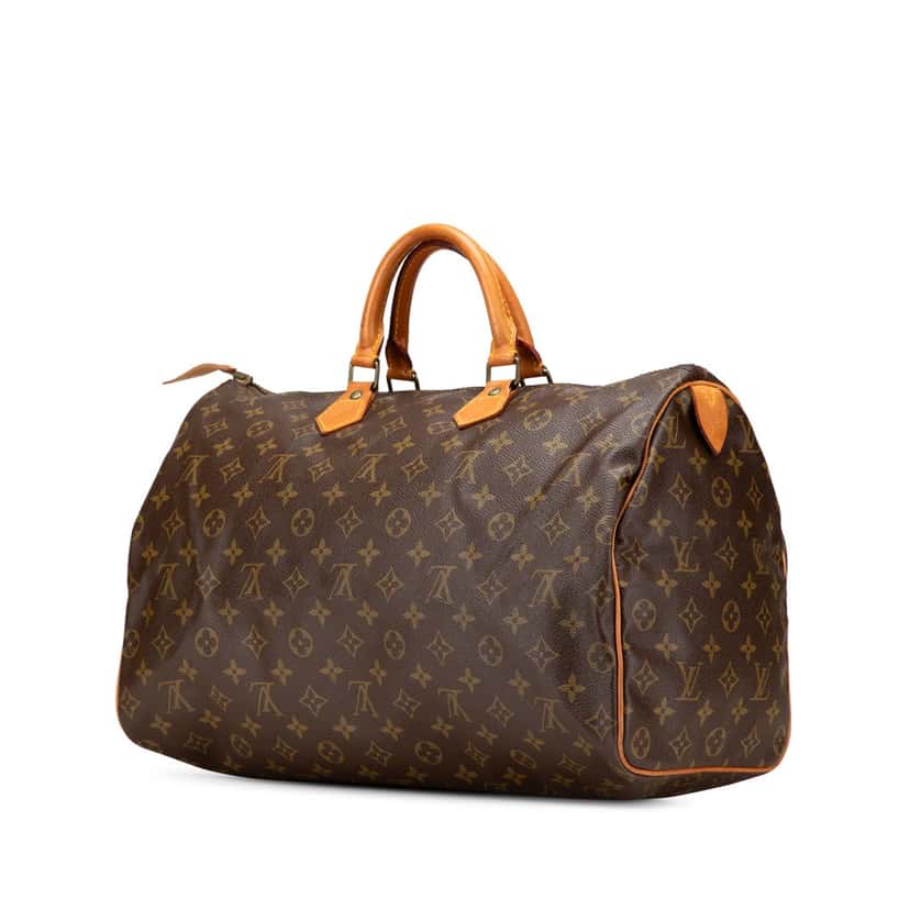 Louis Vuitton Monogram Speedy 40 Brown Canvas Fair condition - Back View