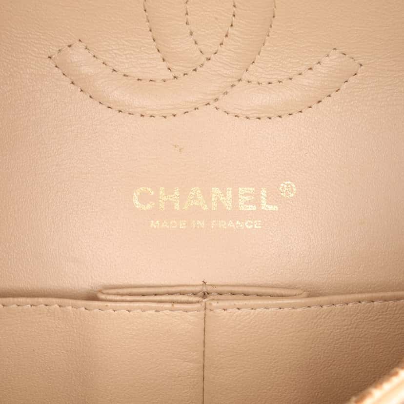 Chanel Medium Classic Caviar Double Flap Brown Leather Good condition - Box View