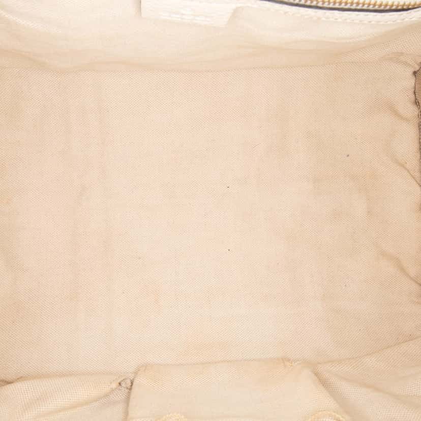 Gucci Medium Calfskin Web Joy Boston Bag White Leather Good condition - Model View