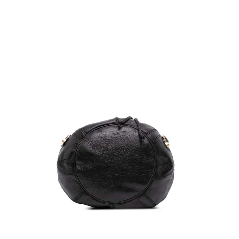 Balenciaga Mini Lambskin Motocross Pompon Giant 12 Bag Black Leather Good condition - Inside View