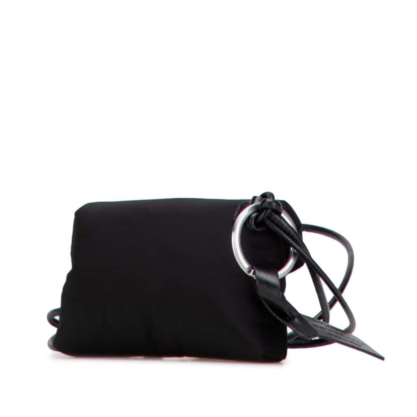 Saint Laurent Mini Nylon Cassandre Envelope Pouch Black Good condition - Back View