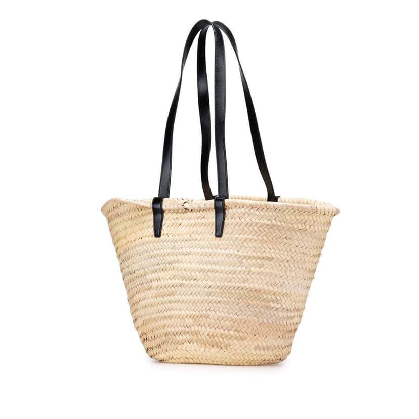 Celine Raffia Classic Panier Tote Brown Very good condition - Back View