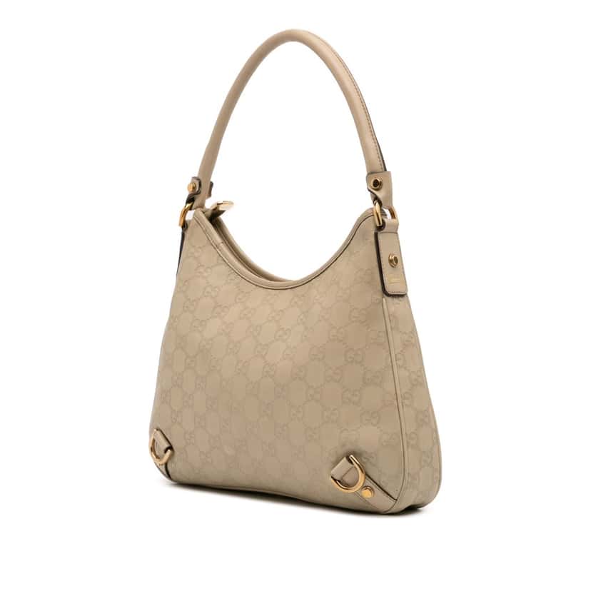 Gucci Guccissima Abbey D Ring Shoulder Bag Brown Leather Good condition - Back View