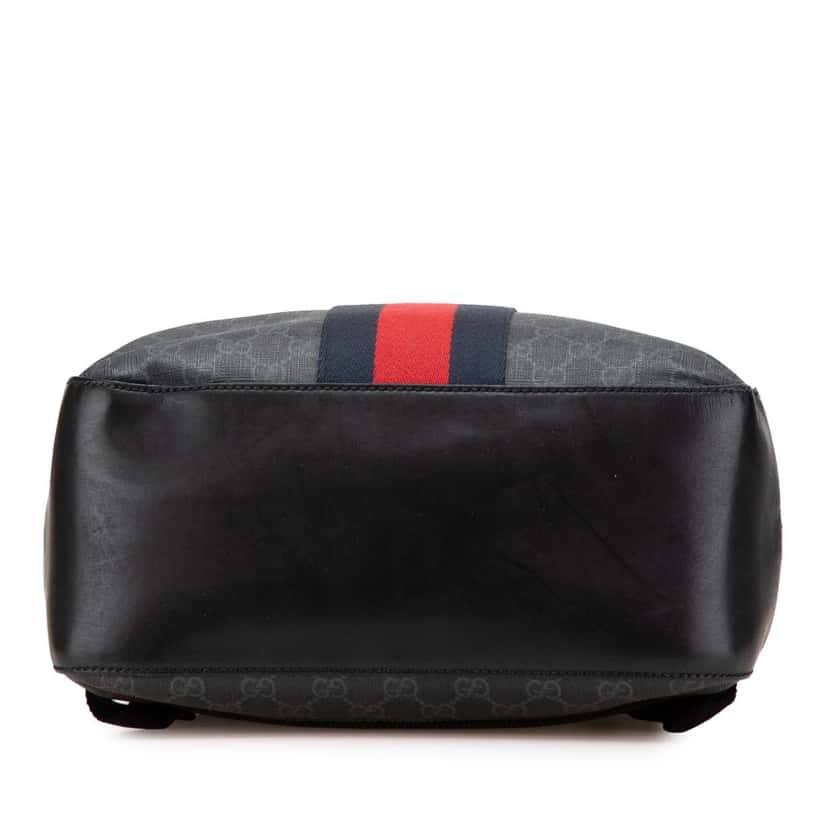 Gucci GG Supreme Web Backpack Black Canvas Good condition - Inside View