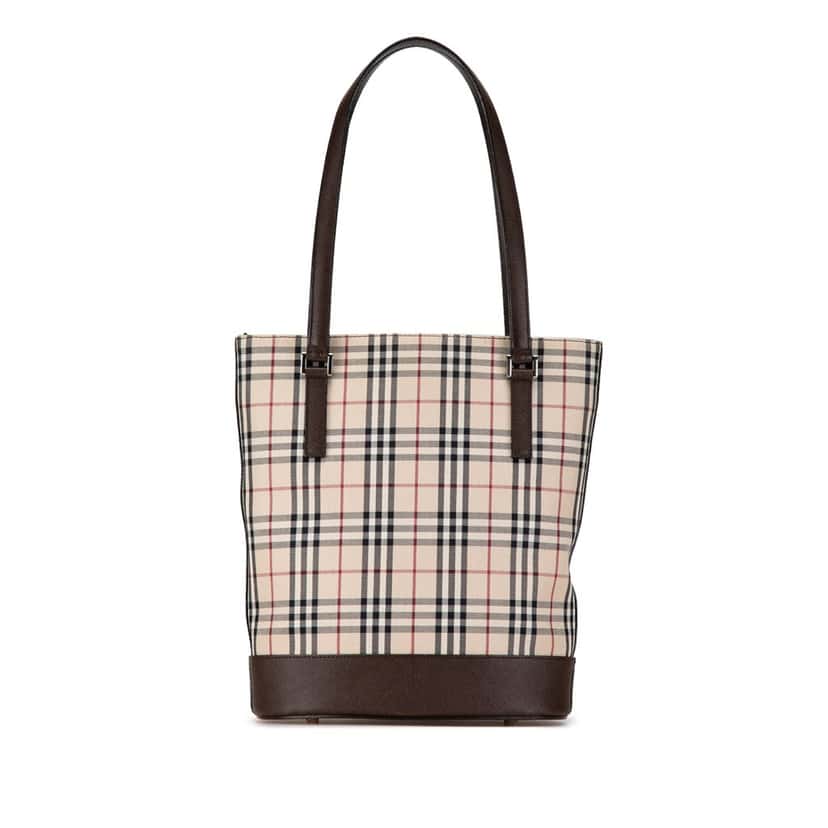 Burberry House Check Tote Bag Brown Canvas Good condition - Inside View