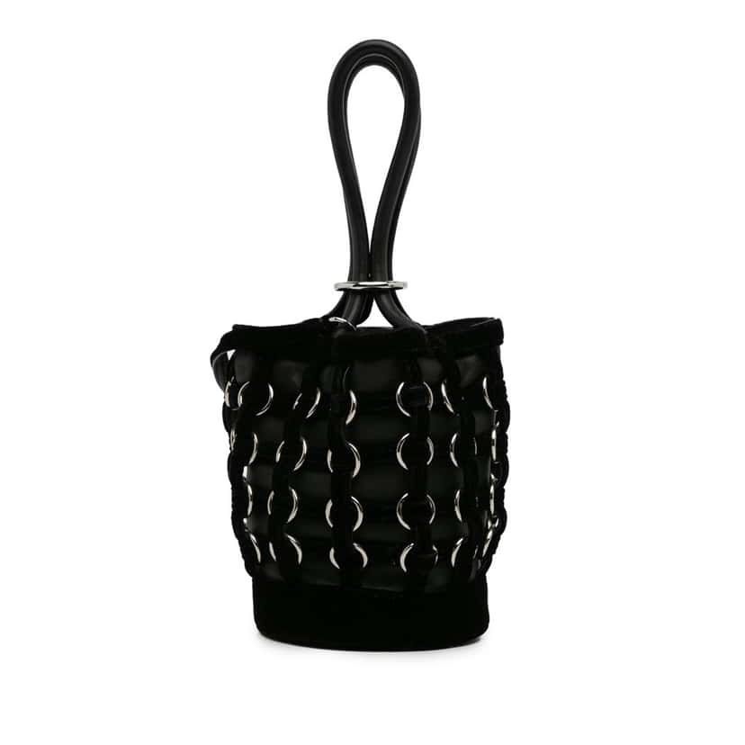 Alexander Wang Roxy Bucket Bag Black Leather Good condition - Front View
