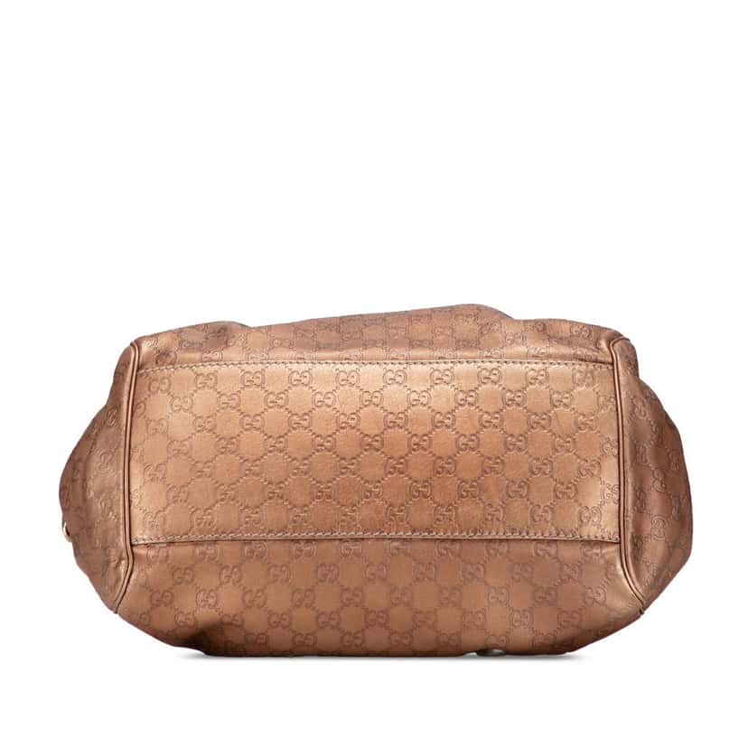 Gucci Guccissima Sukey Satchel Brown Leather Good condition - Inside View