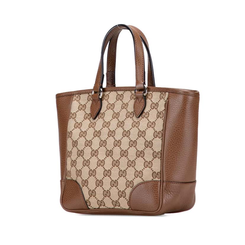Gucci Small GG Canvas Bree Satchel Brown Canvas Good condition - Back View